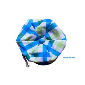 Vibrant Life Newsboy Checked Hat Dog Size M/L